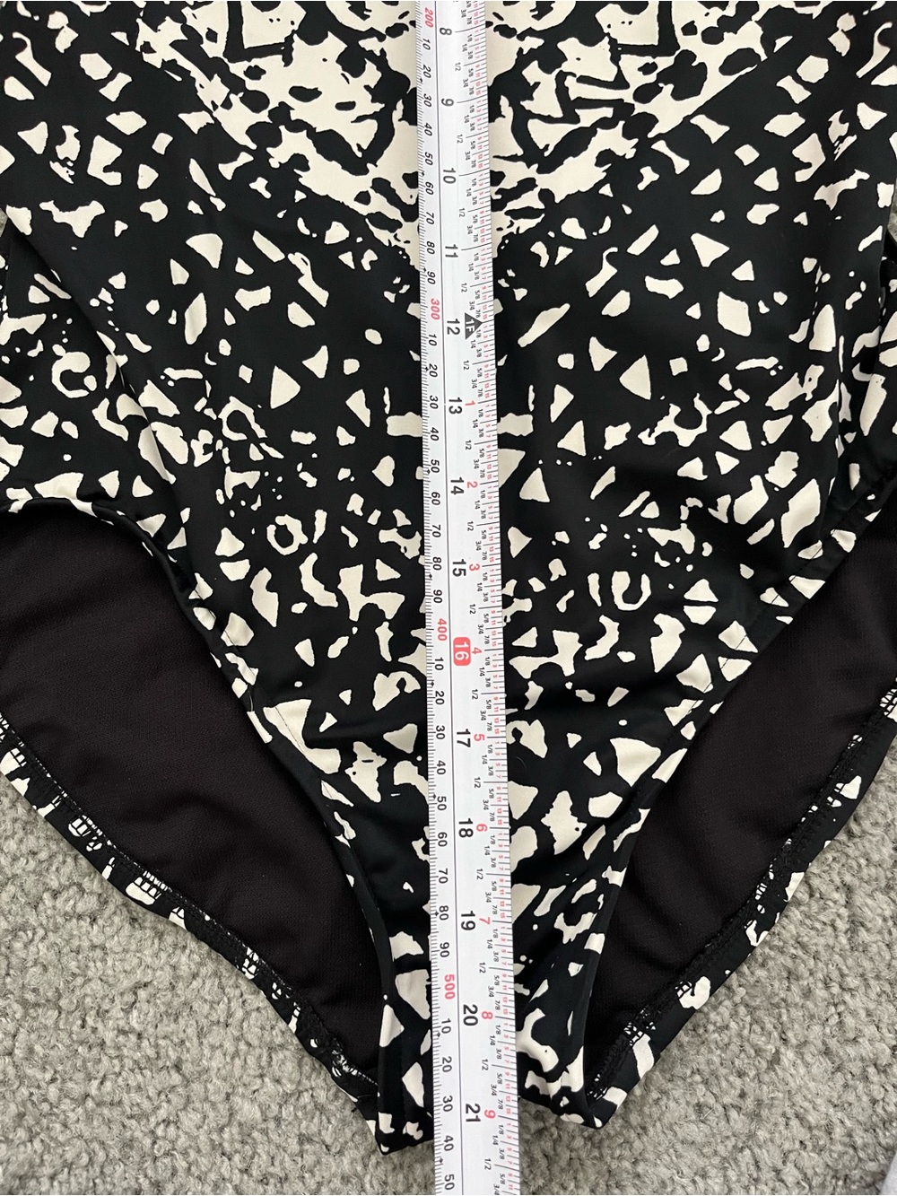 Aqua Green Black and White Womens Swimsuit - Picture 7 of 7